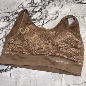Sankom Women’s Large/xL Brown Lace Bra